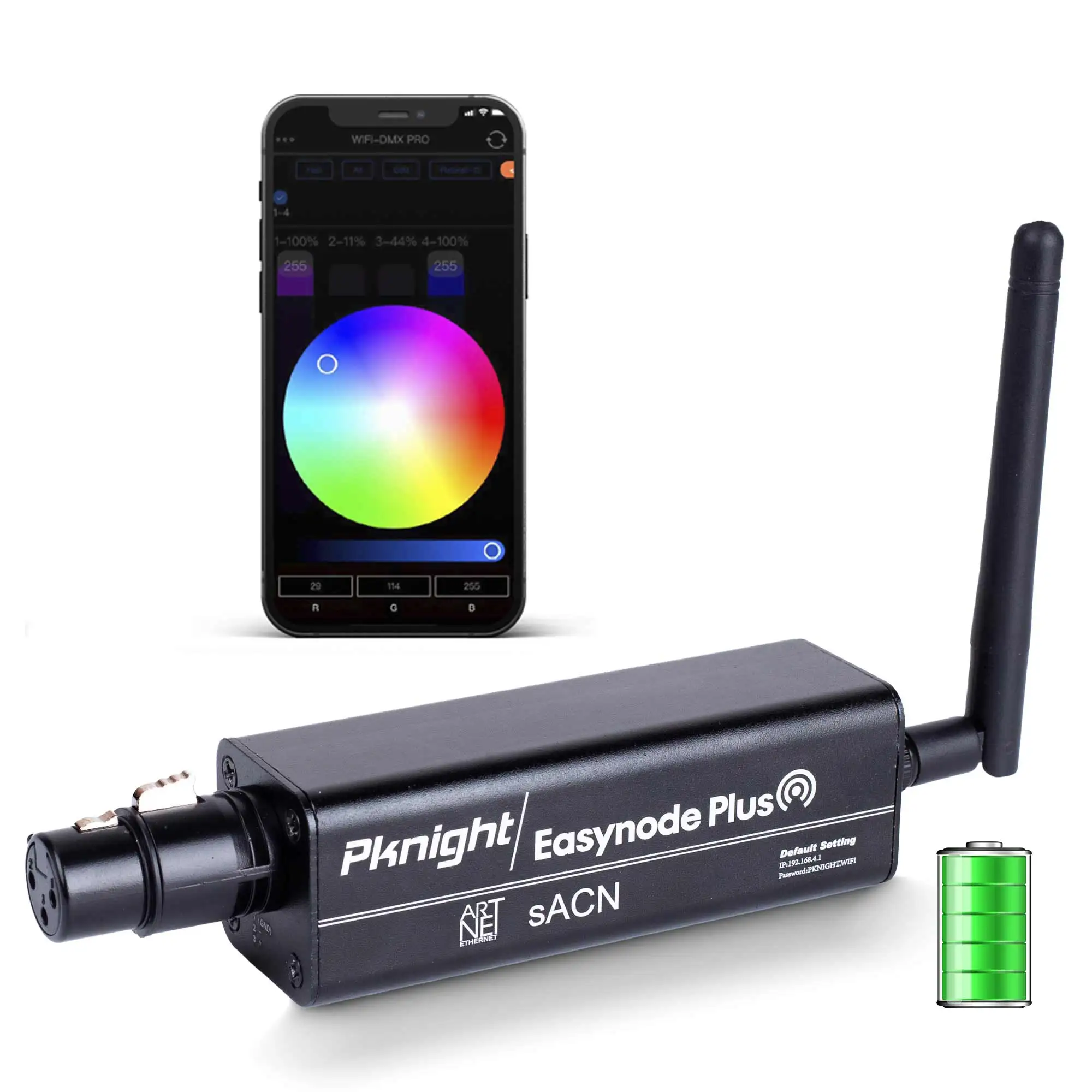 Pknight 2.4G Wireless Wifi Dmx Easyknot Più Mini Controller Dmx Con App Wifi-Dmx Pro Utilizzando Il Protocollo Artnet/Sacn