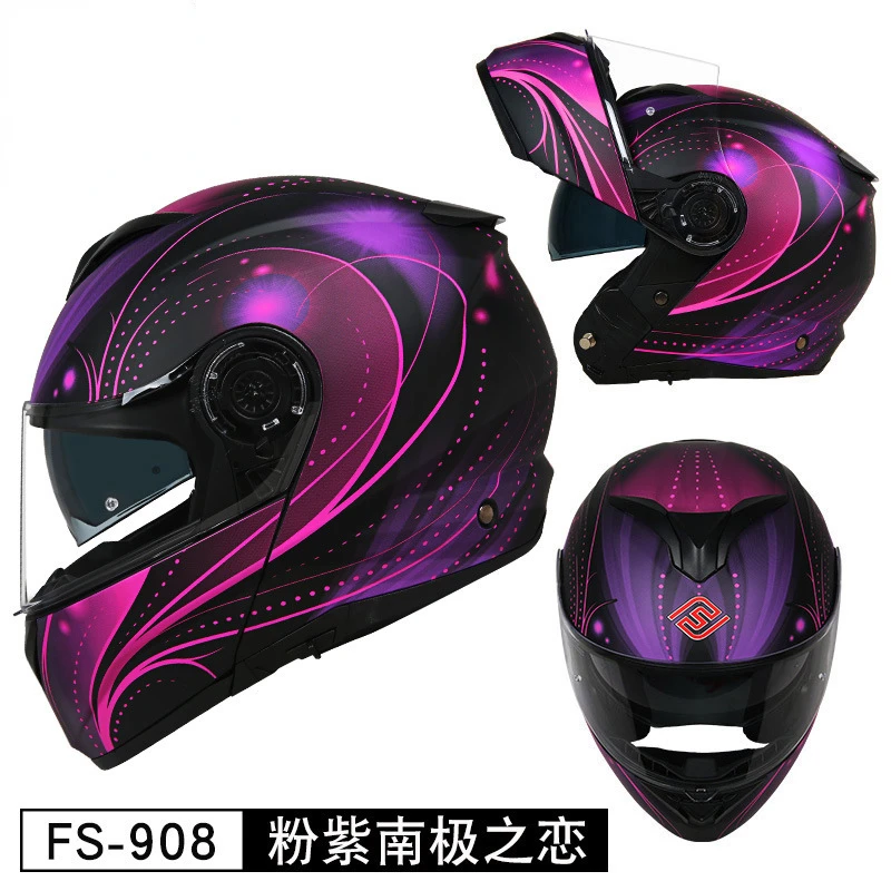 Casco Da Moto Per Adulti Doppia Visiera Dirt Bike Crash Helmet Anti-Fog Full Face Moto Casco Go Kart Scooter Motor Car Moto