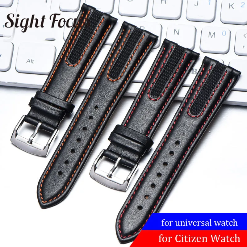 21Mm Cinturini Punto Rosso Per Citizen Mido Victorinox Cinturino Orologio Cinturino In Pelle Di Vitello Braccialetti Relogio Masculino Orologio Reloj