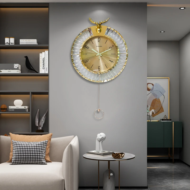 Orologio Da Parete Al Quarzo A Pendolo Soggiorno Oro Meccanismo Orologio Da Parete Di Lusso Unico Outdoor Home Design Orologio Da Parete
