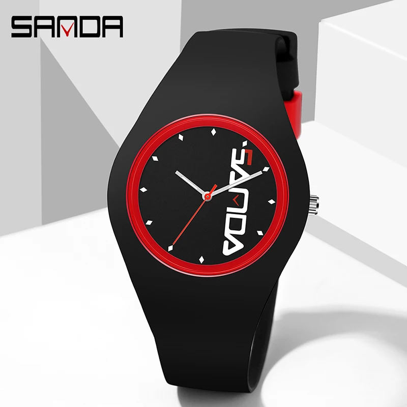 Orologio Da Donna Sanda Orologio Sportivo Creativo Al Quarzo Orologio Impermeabile Per Studenti Orologio In Gomma Orologio Per Bambini Orologio Da Don