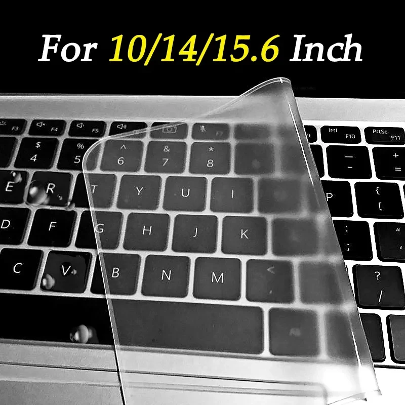 Universal 10/14/15.6 Pollici Laptop Keyboard Cover Notebook Pellicola Protettiva Trasparente Pellicole Trasparenti In Silicone Antipolvere Per Macbook