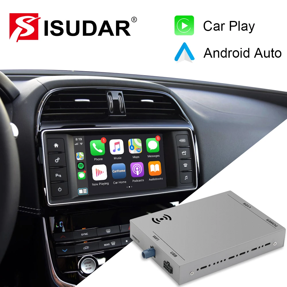 Modulo Isudar Carplay Per Land Rover/Range Rover/Evoque/Discovery 4 Jaguar/Xe/Xf Android Auto Car Play Adapter Box Sistema Stereo