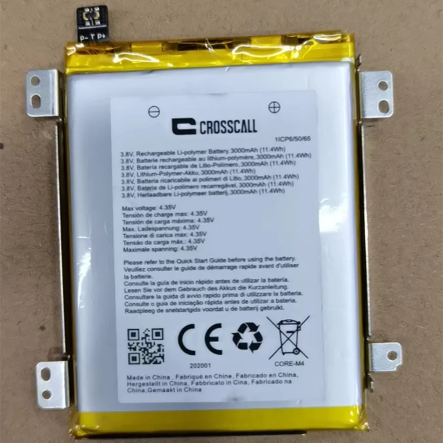 Nuova Batteria Originale 3.85V 3500Mah Lpn385350 Per Smartphone Crosscall Core-X3 Action-X3 Crosscall X3