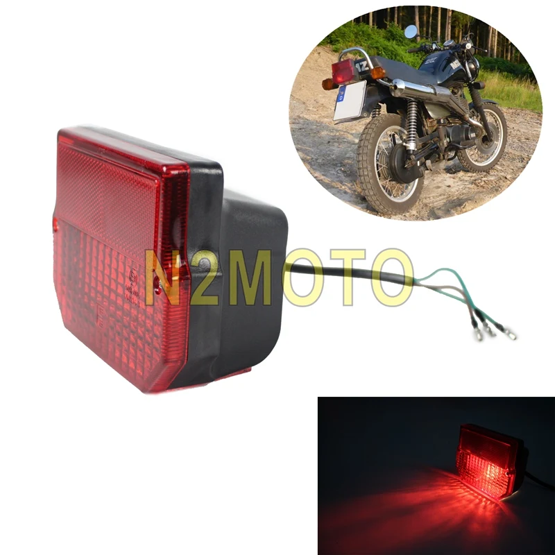 Moto Rosso Posteriore Di Coda A Led Luce Della Targa Per Suzuki Ts125 Ts150 Ts250 Mz Etz 150 Etz 250 Etz 251 Etz 301 Moto Fanali Posteriori
