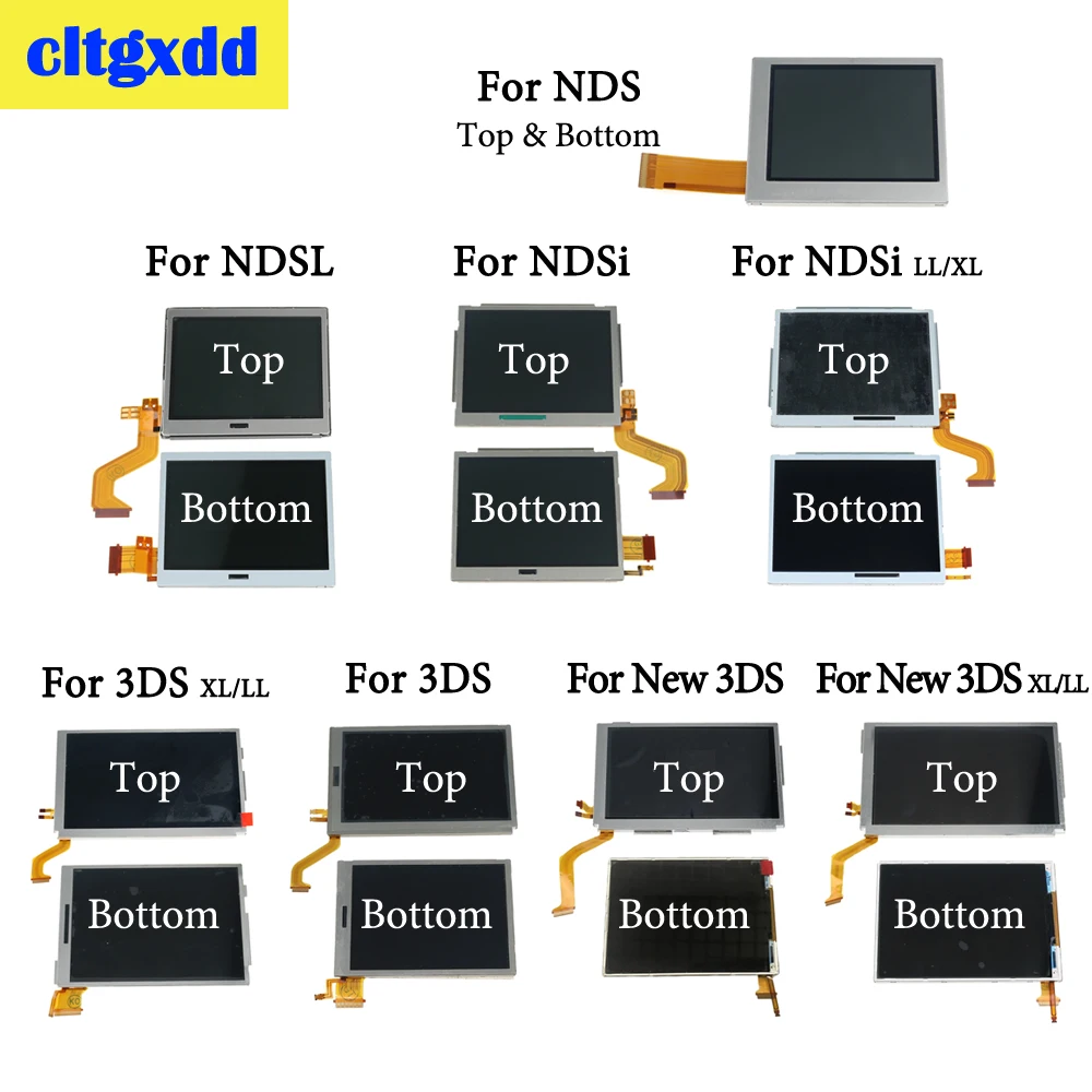 Nuovo Top Inferiore E Superiore Inferiore Lcd Screen Display Parti Di Ricambio Per Nintend Ds Lite / Nds / Ndsl/Ndsi/Nuovo 3Ds Ll Xl