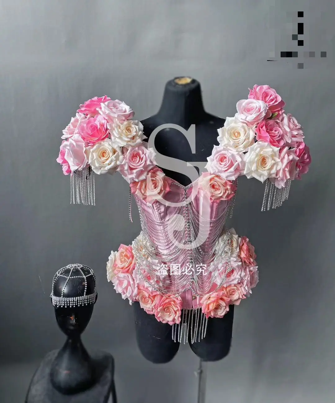 Flower Fairy Body Lovely Flowers Feather Cosplay Costume Women Party Girl Milano Fashion Week Stage Show Wear Set
