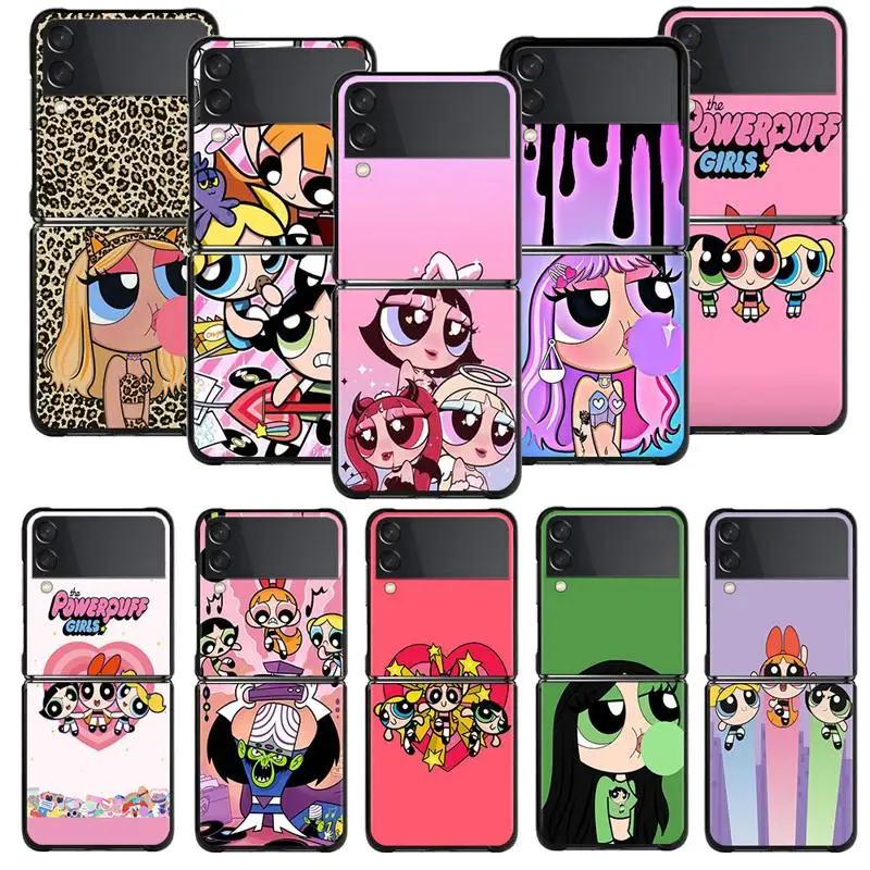 Powerpuff Girls For Samsung Galaxy Z Flip3 5G Zflip Flip3 Flip4 Zflip4 Zf3 Zf4 Back Phone Coque