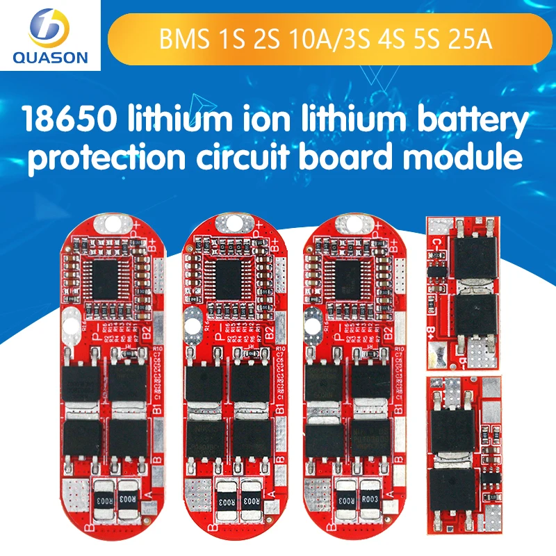 Bms 1S 2S 10A 3S 4S 5S 25A Bms 18650 Li-Ion Lipo Batteria Al Litio Modulo Circuito Stampato Pcb Pcm 18650 Lipo Bms Caricabatterie