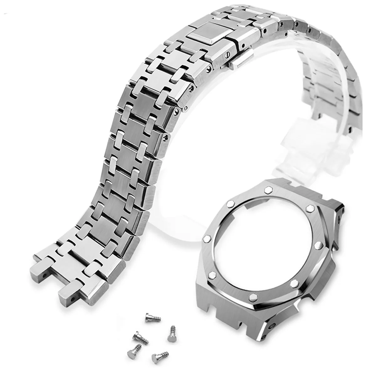 Modifica Ga2100 Lunetta Per Casioak Gmas2100 Mod Kit Cinturino In Acciaio Di Terza Generazione Ga2100-Silver