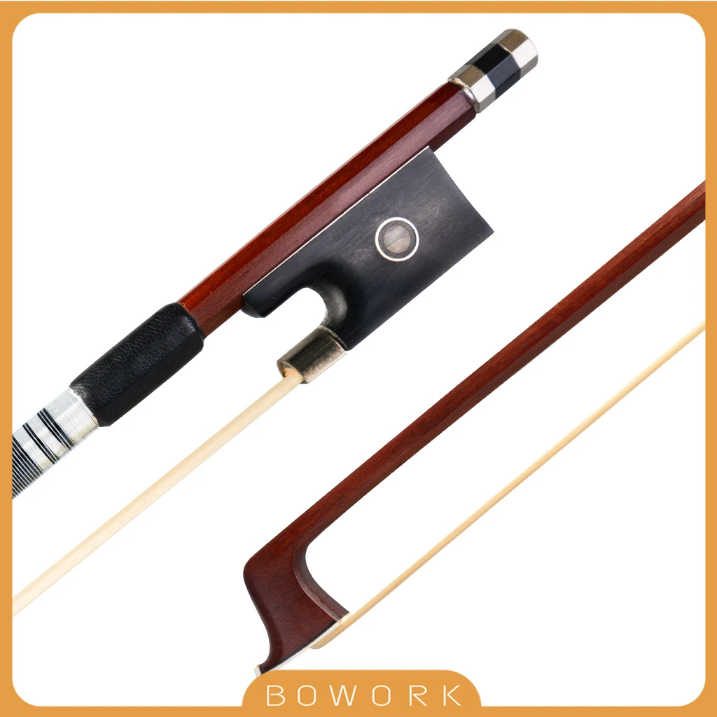 Full Size Violin Bow Fine Brazil Wood Nickel Roll 1/32-4/4 Size Fiddle Bow Arco Di Violino Great Balance White Horsehair Stick