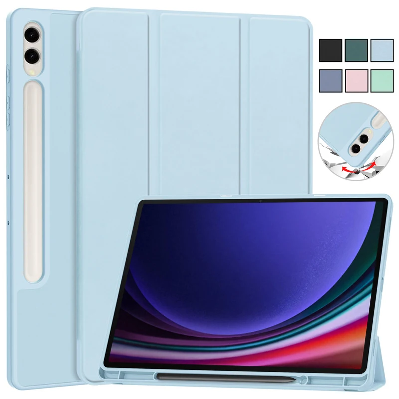 Tab S9 Plus Custodia A Tre Ante Custodia In Pelle Intelligente Per Samsung Tab S9 S9 + Custodia Per Galaxy Tab S9 Plus Custodia Con Portamatite