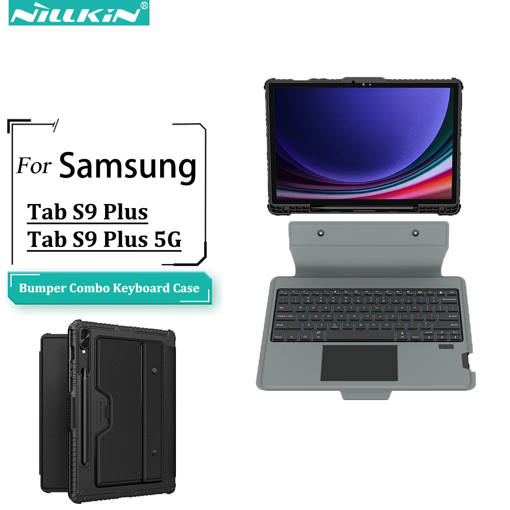 Nillkin Per Samsung Galaxy Tab S9 Plus Custodia Per Tablet Antiurto Per Samsung S9 Plus Con Tastiera Staccabile Per Tab S9 Plus 5G