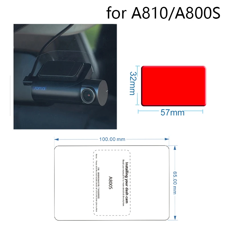 Per 70Mai Dash Cam A810 A800S Set Di Accessori 4K Adesivo Statico 3M Pellicola E Adesivi Statici Adatti Per Accessori 70Mai A810
