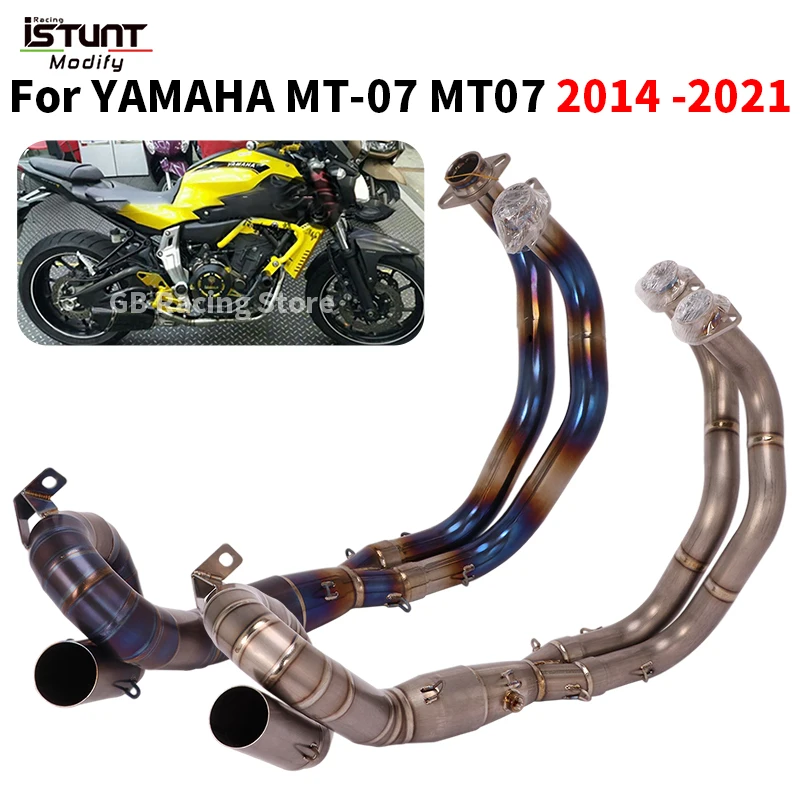 Per Yamaha Mt 07 Mt-07 Fz 07 Xsr 700 2014 - 2021 Sistema Di Scarico Moto Fuga Moto Tubo Di Scarico In Lega Di Titanio Per Moto