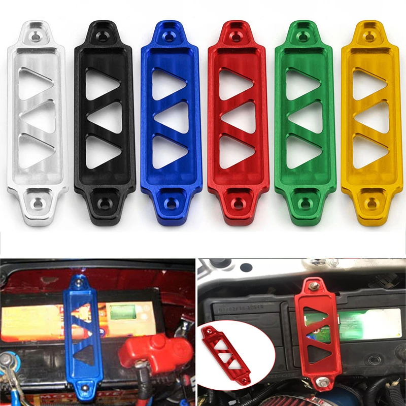 170Mm Car Battery Tie Down Brace Fits Universal Aluminum Alloy Battery Fasten Bracket Holder For Honda Civic / Crx