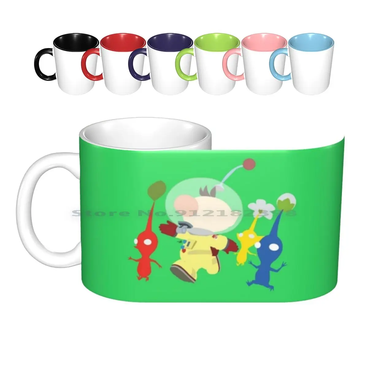 Olimar Tazze In Ceramica Tazze Da Caffè Tazza Da Tè Al Latte Pikmin Olimar Alph Fischietto Supersmashbros Pikmin 1 Pikmin 2 Pikmin 3 Rosso Blu
