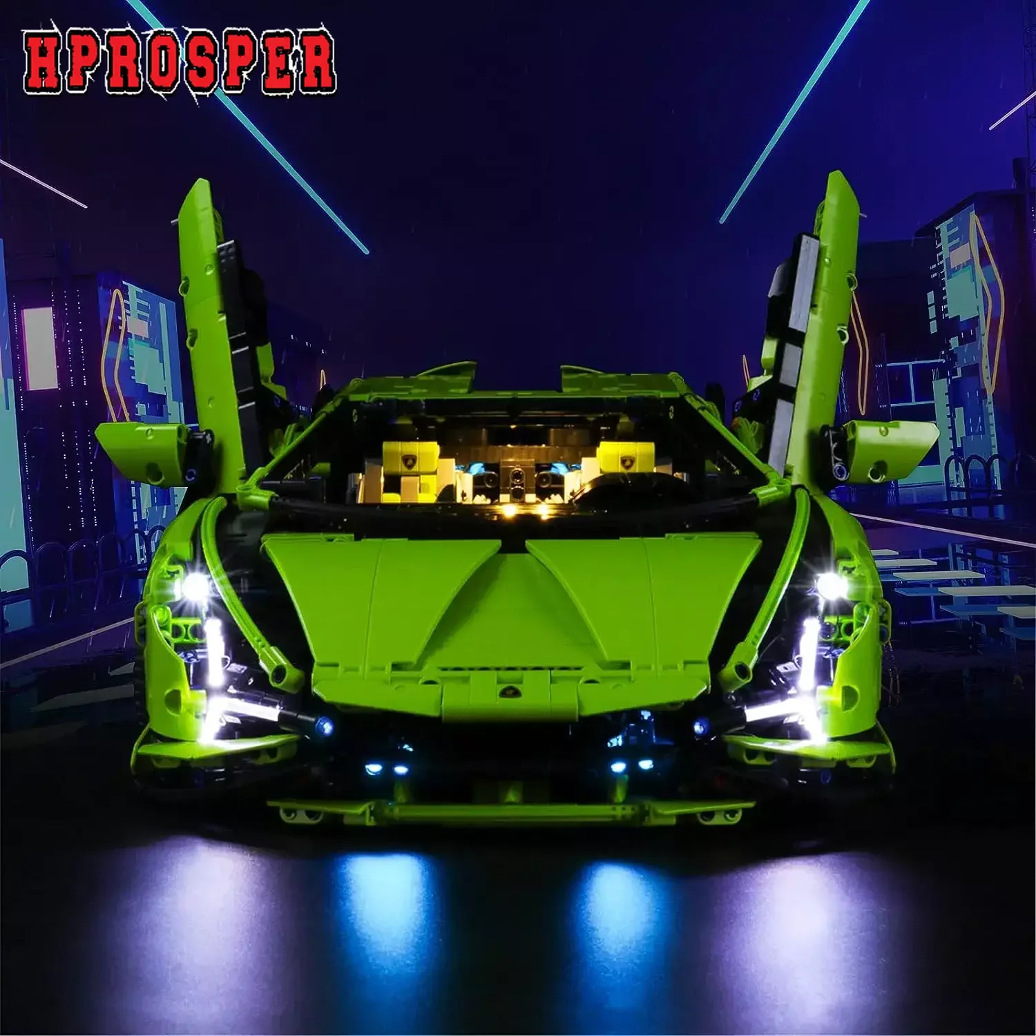 Hprosper Led Light Per 42115 Lamborghini Sian Fkp37 Lampada Super Decorativa Con Scatola Batteria (Non Includere Blocchi Lego)