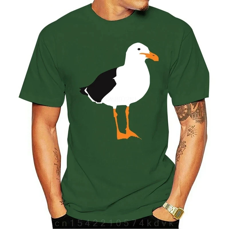 Seagull Mens Stampato British Seaside Summer T-Shirt Nuove Magliette Divertenti Tee New Unisex Funny Top Uomo Donna Cartoon