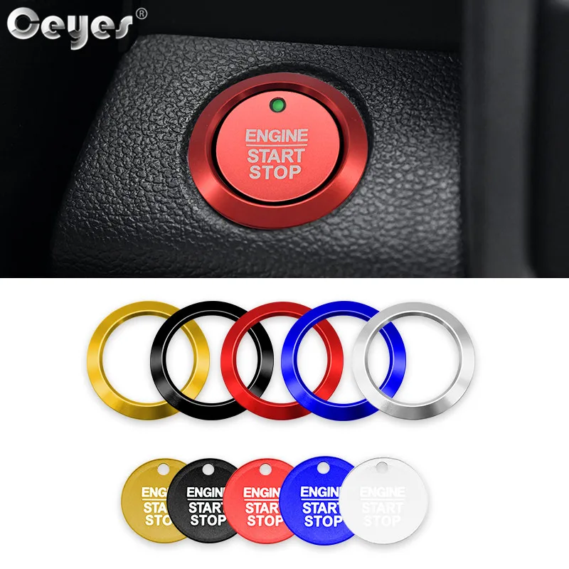 Ceyes Car Styling Accensione Start Engine Stop Button Ring Accessori Interni Custodia Per Ford Explorer Edge Mustang Fusion Sticker