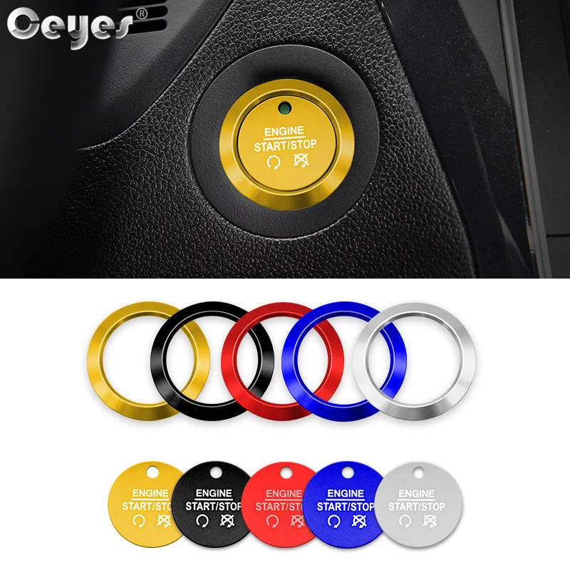 Ceyes Car Styling Accessori Interni Custodia Per Ford Explorer Edge Mustang Fusion Accensione Start Engine Stop Button Ring Sticker