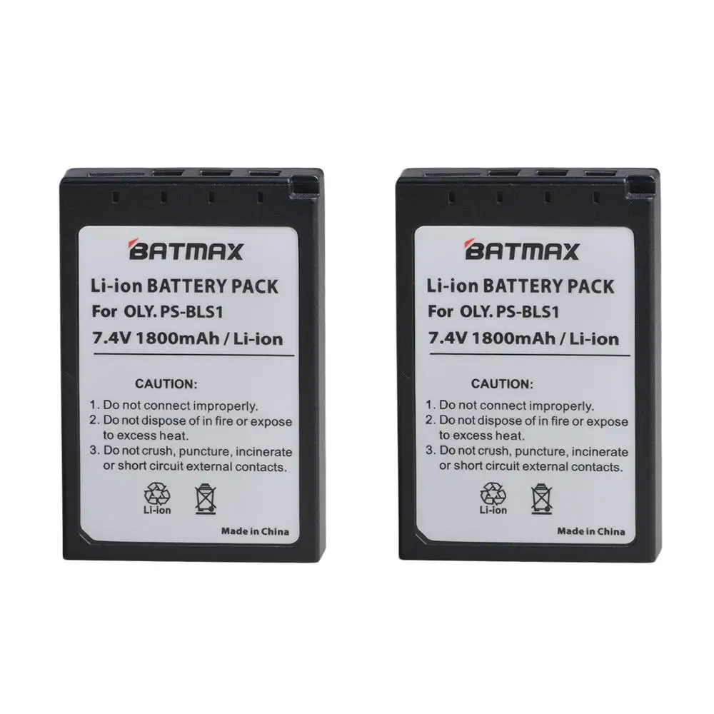 Batmax Ps-Bls1 Ps Bls1 Psbls1 Batteria Per Olympus E-400, E-410, E-420, E-450, E-600, E-620, Penna E-P1, E-P2, E-P3, E-Pl1, E-Pl3