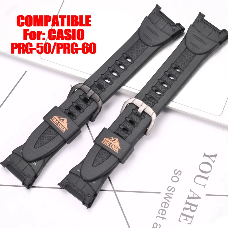 Cinturino In Resina Adatto Per Accessori Per Orologi Con Cinturino Di Ricambio Per Cinturino Impermeabile Da Uomo Casio Prg 60 Prg 50 Pro Trek