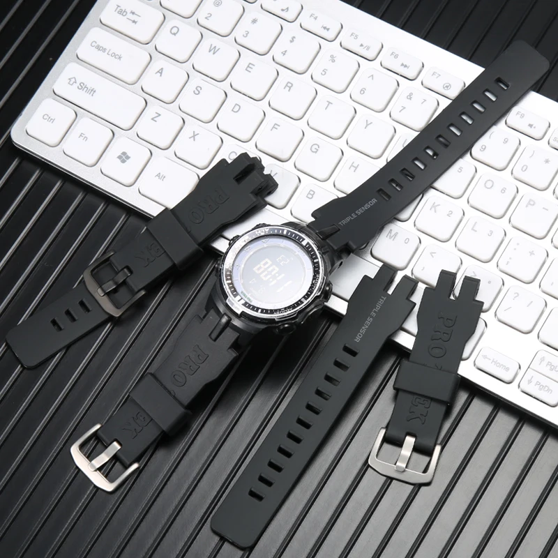 Accessori Per Orologi Adatti Per Casio Pro Trek Prw3000 3100 6000 6100Y Prg300 Cinturino In Resina Da Uomo Cinturino Sportivo Impermeabile