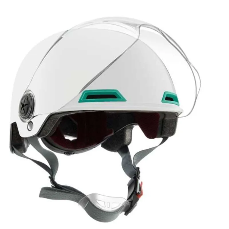 Mezzo Casco Da Moto Yema Casco Da Scooter Rimovibile Vintage Unisex Casco Da Ciclismo Moto Elettrico Caschi Di Sicurezza A Faccia Aperta