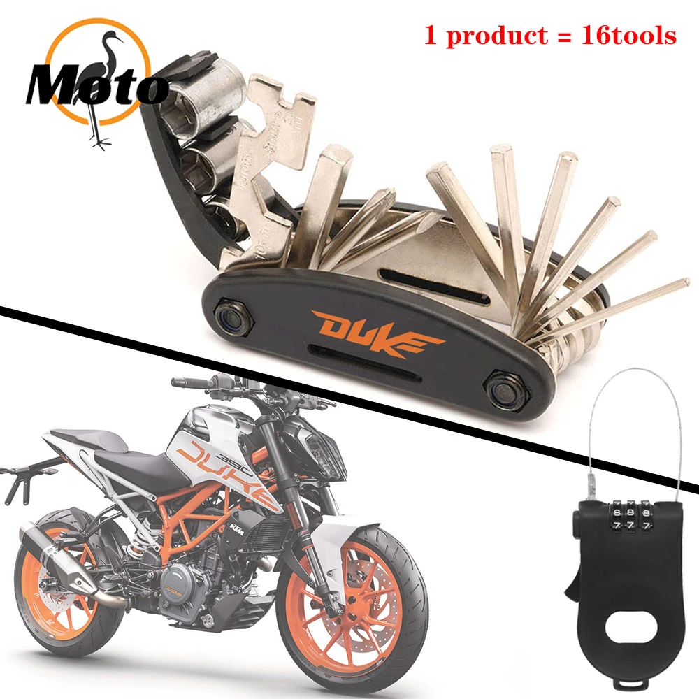Per Ktm Duke 390 Duke 125 Duke 200 Duke 250 Duke390/125/200/250 2013-2023 Set Di Cacciaviti Per Riparazione Di Attrezzi Per Moto Lucchetto Per Casco