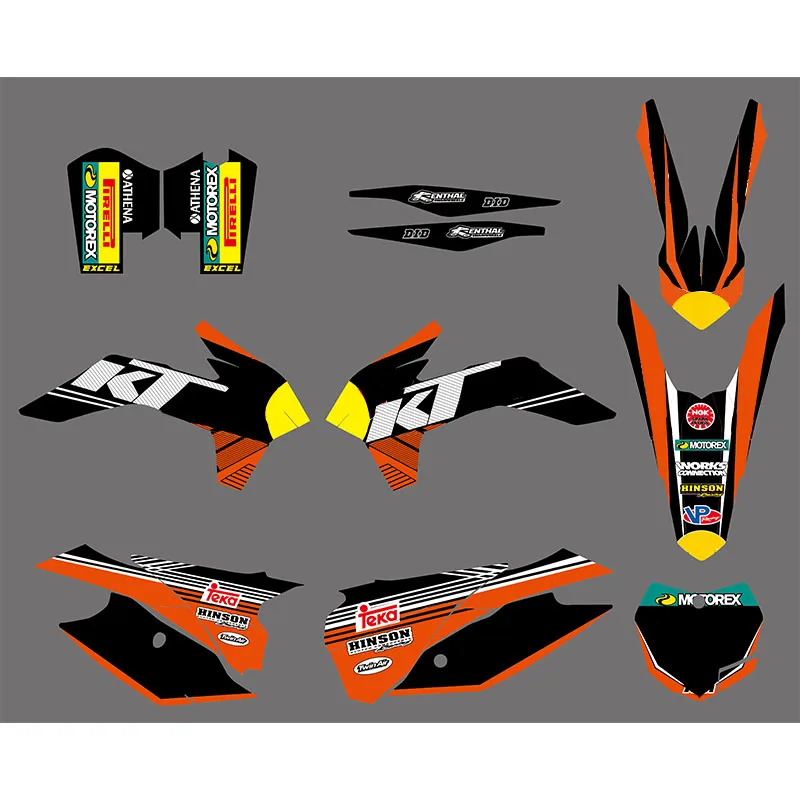 Motorcycle Sxf Xc Year 2013 2014 Decal Sticker Graphics For Ktm 125-450F Dirt Bike Pvc Cloth
