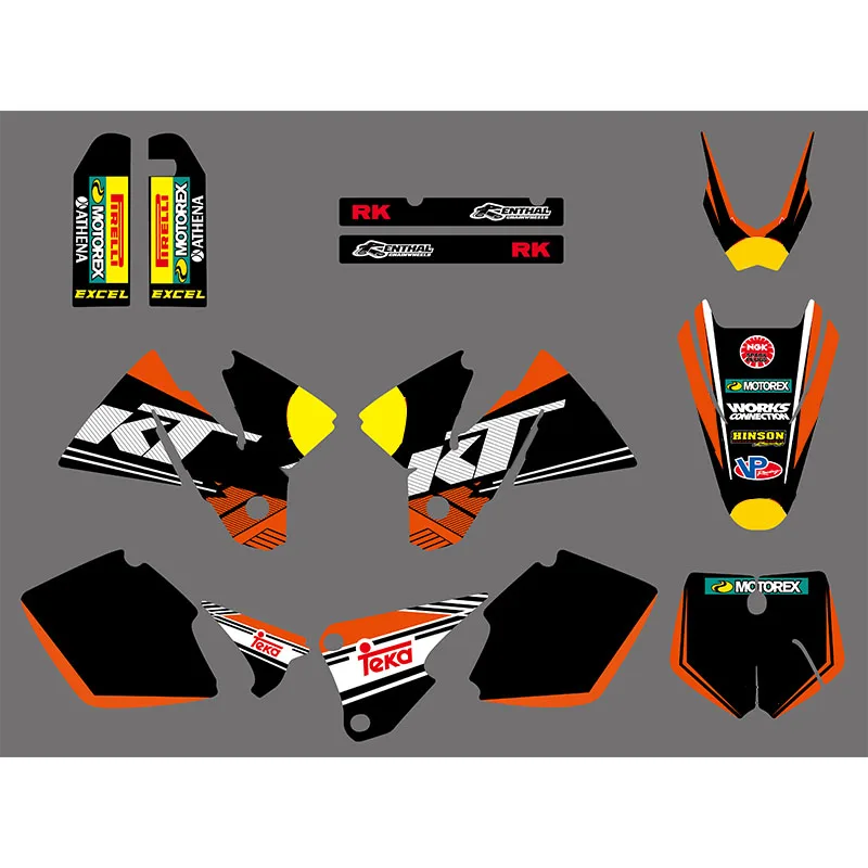 Rb Rb (Bull) Logo Decalcomania Grafica Adesiva Per Ktm Sx Mxc 125/250/380 /400/520 1998 1999 2000 Stick Kit