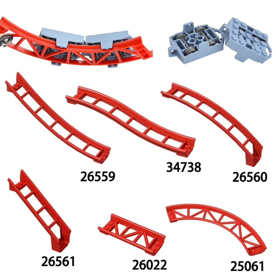 Pista Montagne Russe Building Block Rail Arco Pendenza Albero Bordi Parte In Mattoni Leduo 25061 26559 26560 26561 34738 26022 Giocattolo Per Bambini