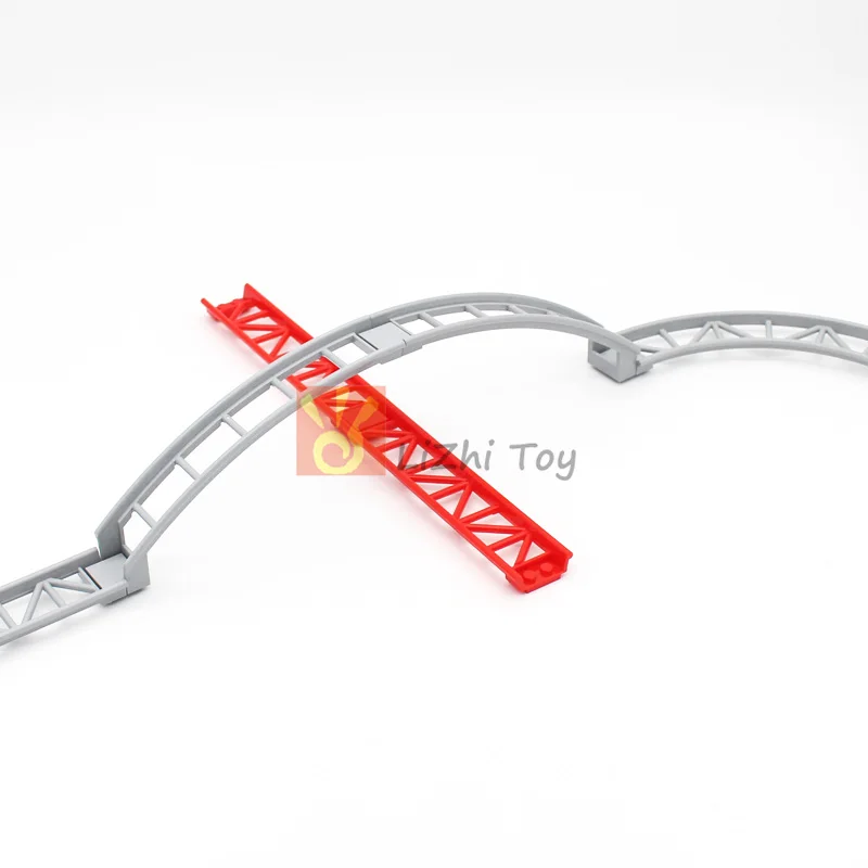 Moc Train Track Roller Coaster Curve Straight Ramp Architettura Fai Da Te Building Block Mattoni Giocattoli Compatibili Con 25059 25061 26560