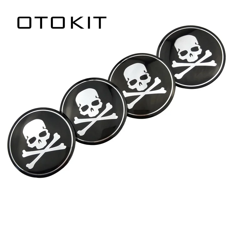 56.5Mm Skull Car Emblem Wheel Center Hub Cap Badge Cover Sticker Per Mazda Renault Chevrolet Honda Opel Honda Cadillac Kia