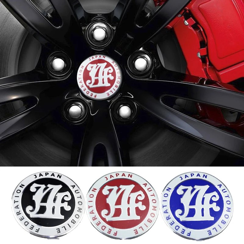 4Pcs Jaf Logo Car Wheel Center Emblem Stickers Per Honda Lexus Toyota Subaru Kia Mazda Nissan Jeep Ford Hub Badge Decorazione