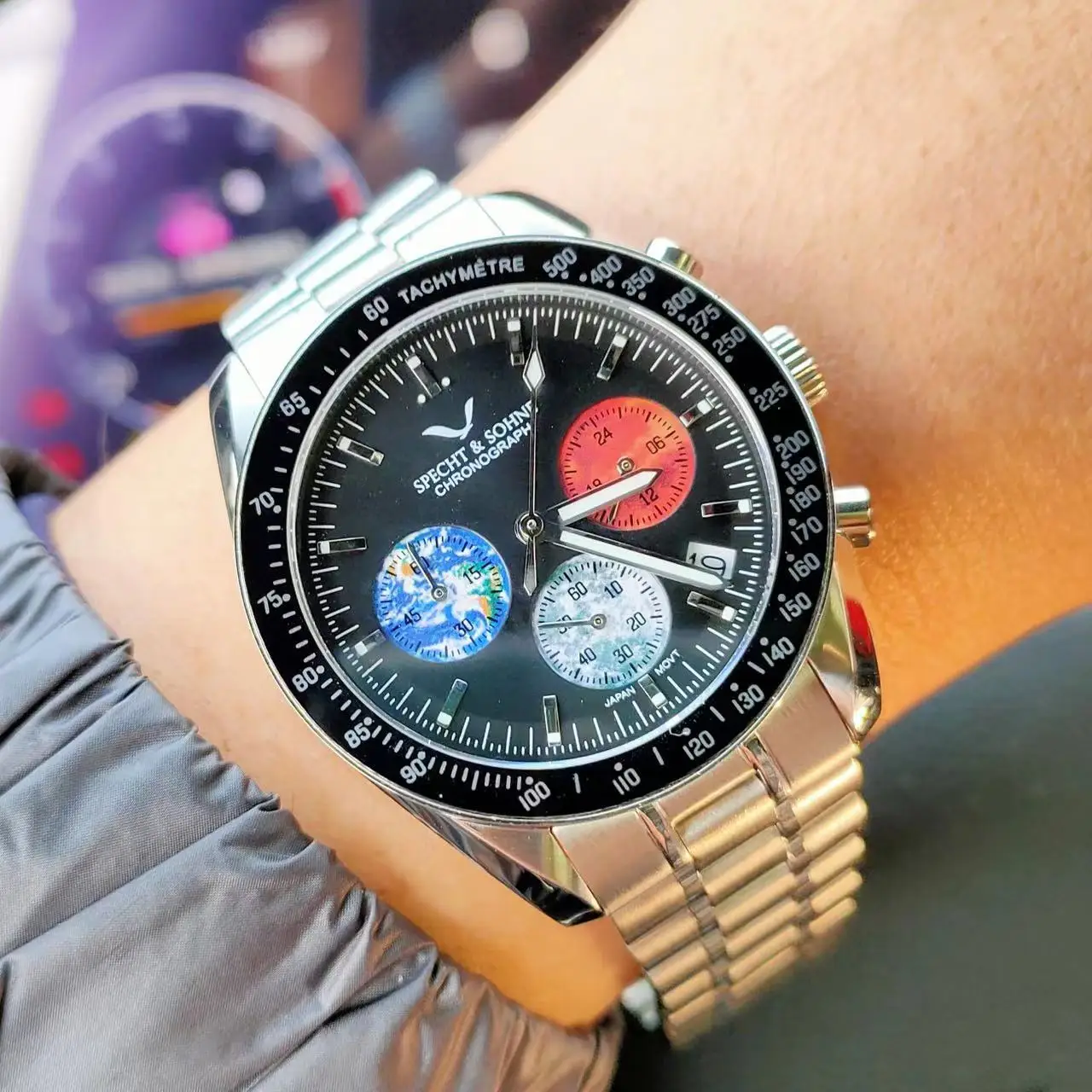 Specht & Sohne Orologio Da Uomo Moonwatch Japan Vk63 Cronografo Analogico In Acciaio Inossidabile Zaffiro Orologio Impermeabile Relogio Masculino
