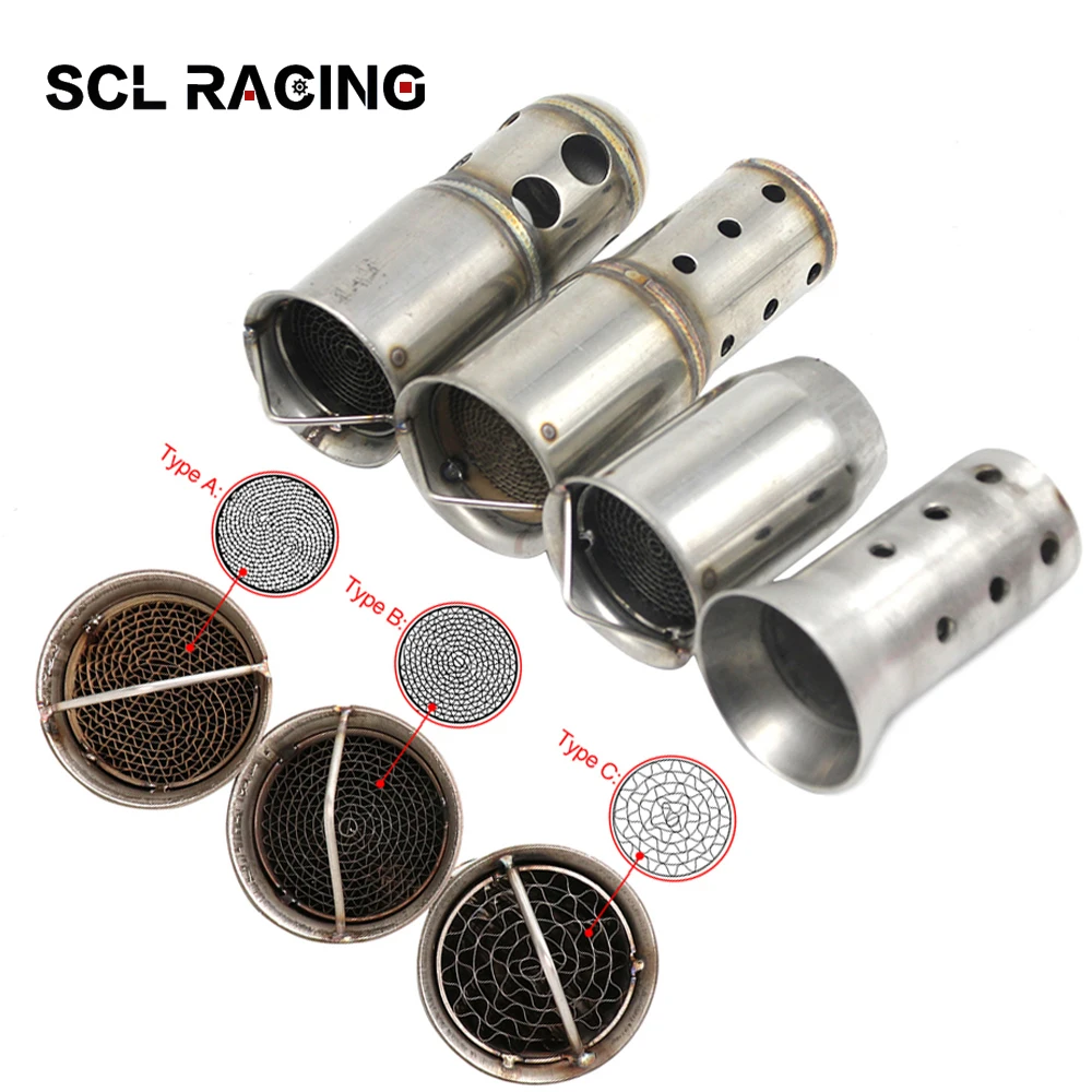 Alconstar Moto 51 Millimetri 60 Millimetri Aspirazione Tubo Di Scarico Silenziatore Regolabile Db Killer Silenziatore Rumore Suono Eliminator Anterior