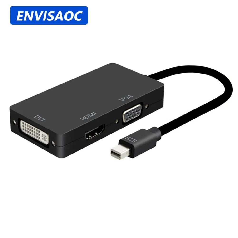 Mini Dp Thunderbolt Displayport A Dvi Vga Adattatore Compatibile Hdmi Convertitore Connettore 3 In1 Per Macbook Surface Laptop Tv Monitor