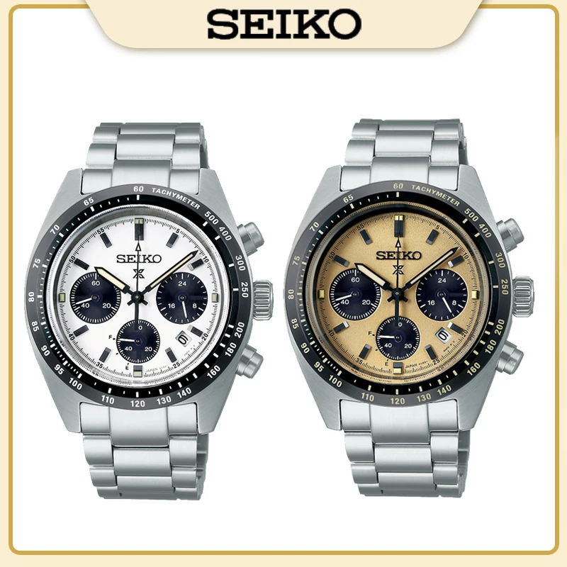 Orologio Meccanico Automatico Originale Seiko Panda Di Cronografo Con Tre Occhi Cronografo Calendario Completo Ssc813P1 Orologi Da Polso Da Uomo
