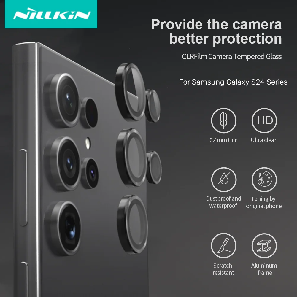 Nillkin Camera Lens Protector Glass Per Samsung Galaxy S24 Ultra Lens Protection Film Per Samsung S24 / S24 Plus Back Lens Glass