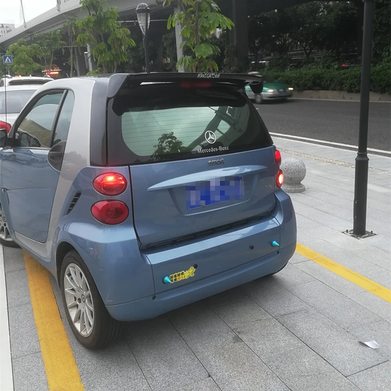 Per Mercedes Benz Smart Fortwo Foufour 451 453 Spoiler Materiale Abs Aspetto In Fibra Di Carbonio Car Rear Trimk Wing Accessori Body Kit