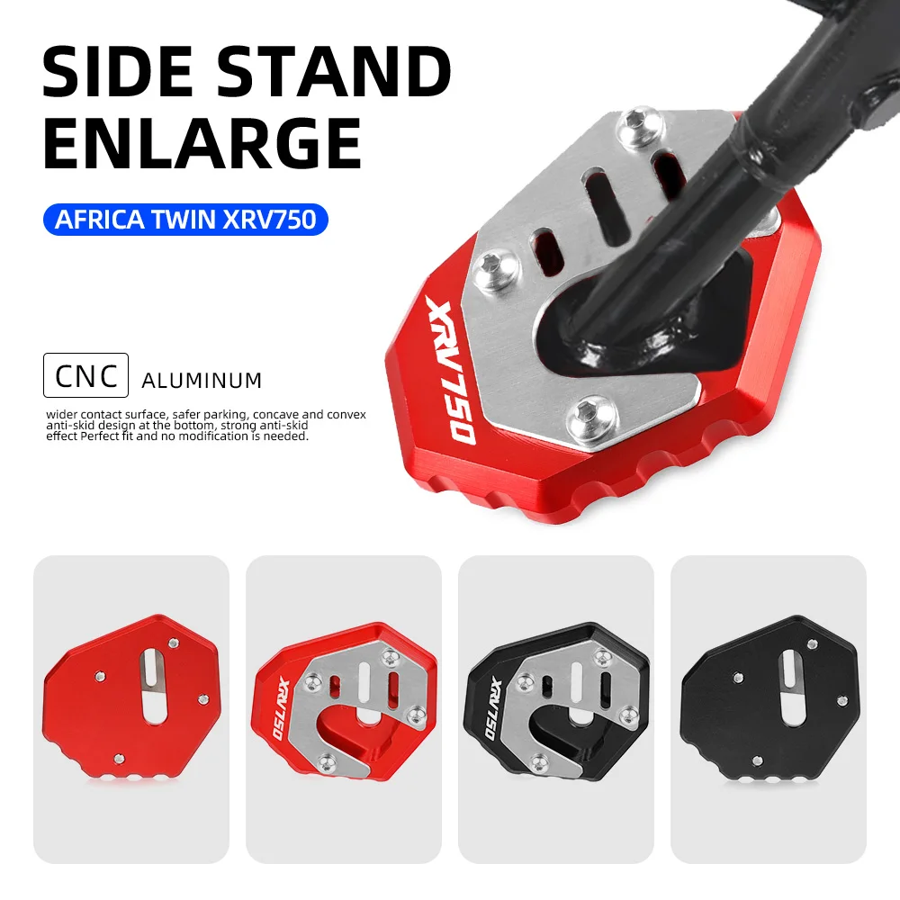 Motorcycle Accessories Cnc Aluminium For Honda Africa Twin Xrv750 Xrv 750 Xrv750 Africatwin Side Stand Plate Enlarge Extension