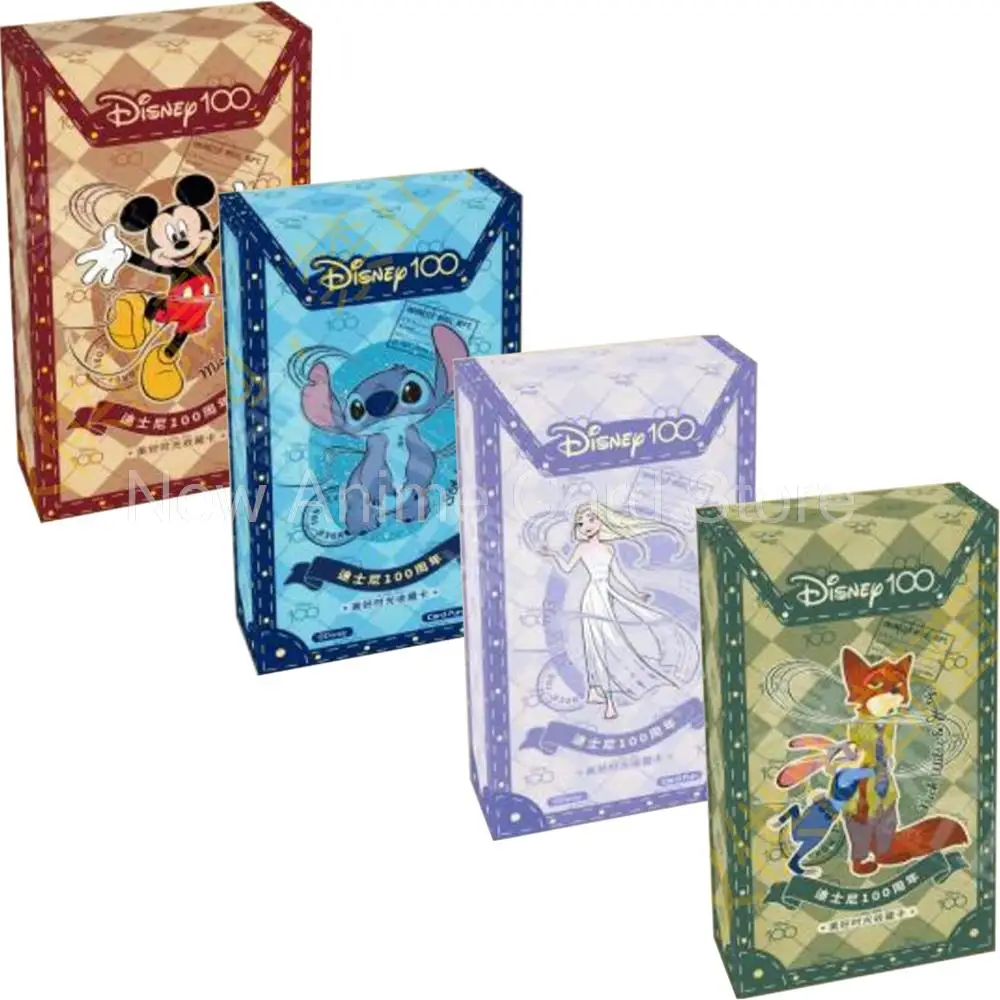 New Card Fun Disney Cards Disney 100Th Anniversary Mickey Frozen Stitch Zootopia Cards Handbag Box Paper Hobby Regali Per Bambini