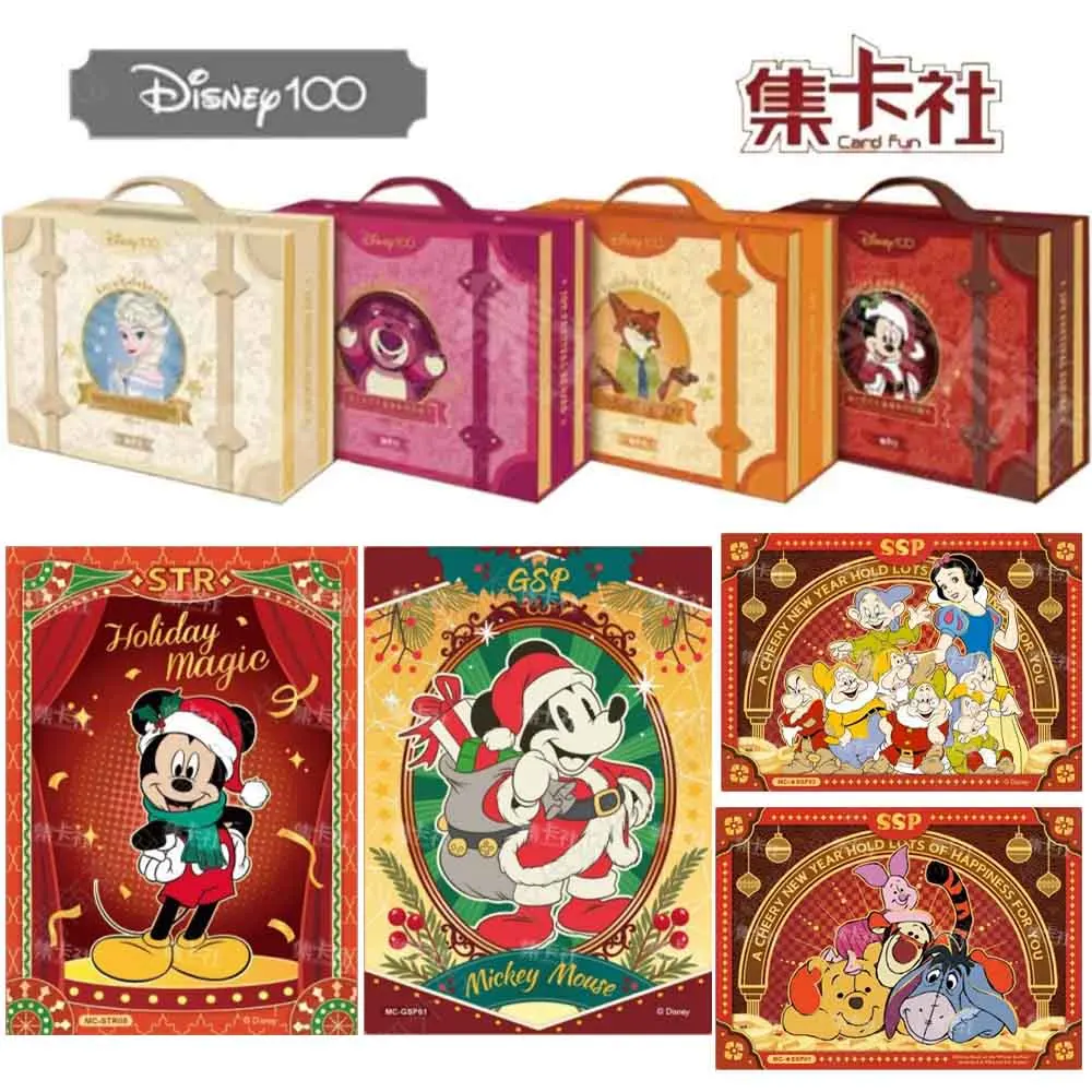 Disney 100Th Anniversary Happy Celebration Cards Mickey Friends Zootopia Stitch Bear Collection Card Regalo Giocattolo Per Bambini
