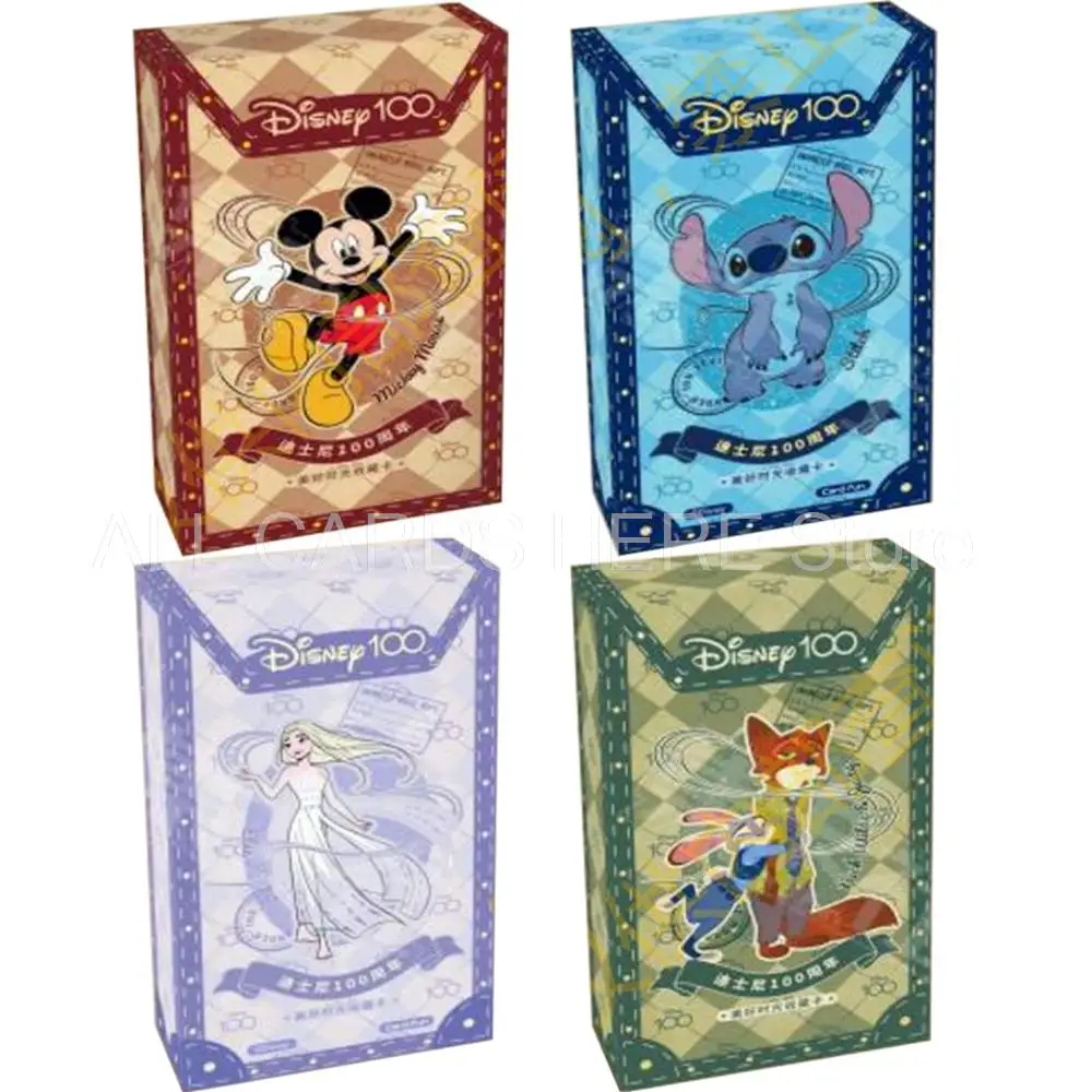Card Fun Disney Cards 100Th Anniversary Collection Cards Handbag Box Frozen Stitch Zootopia Paper Hobby Regali Per Bambini Giocattoli