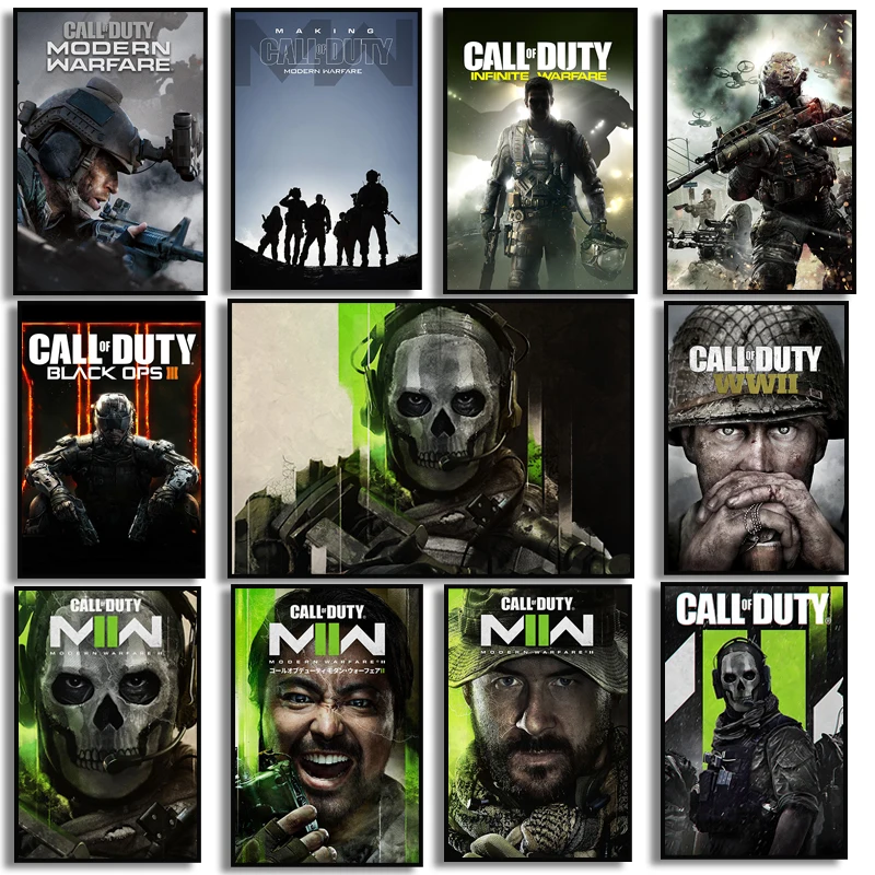 Call Of Duty 19 Poster Classic Popular Shooting Game Modern Warm Estetica Canvas Painting Print Poster Wall Art Home Decor