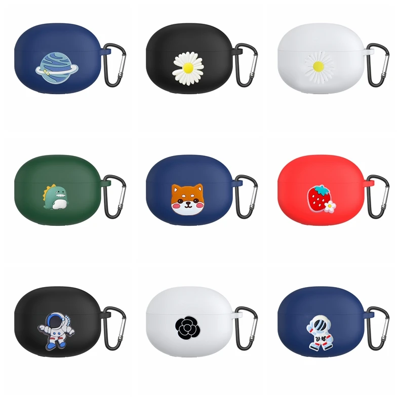 For Jbl Wave Beam Case Cartoon Funny Animal Silicone Wireless Bluetooth Earphones Cover Soft Shell Protect Case