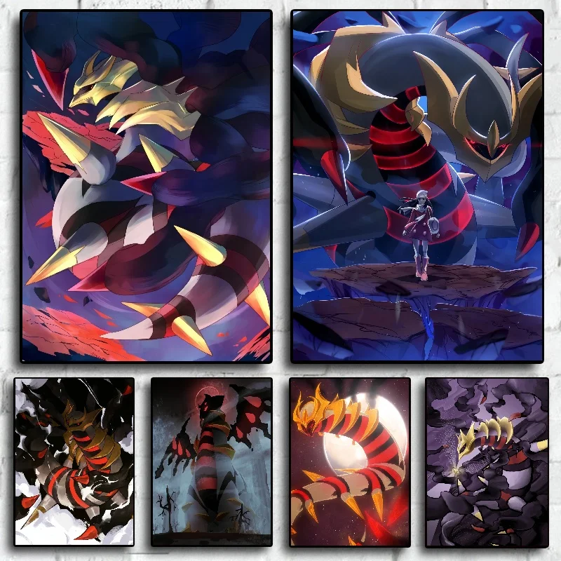Pokemon Anime Giapponese Periferiche Pikachu Charizard Giratina Wall Art Poster Decor Canvas Paintingmodern Room Decorare L'Immagine
