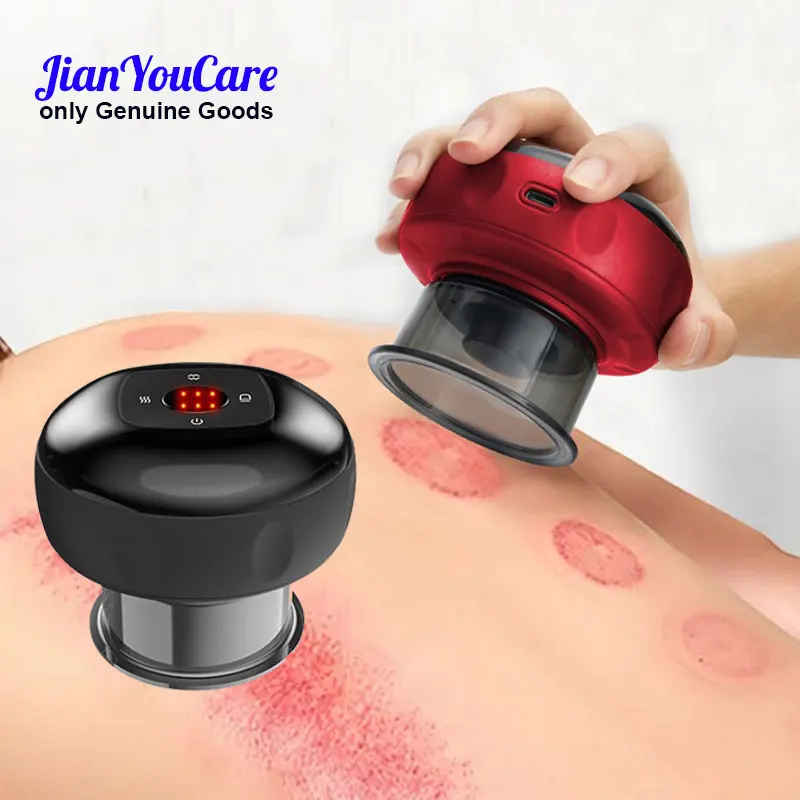 Jianyoucare Medical Chinese Electric Vacuum Cupping Therapy Body Raschiando Vasetti Di Massaggio Guasha Alleviare Ventose Professionali